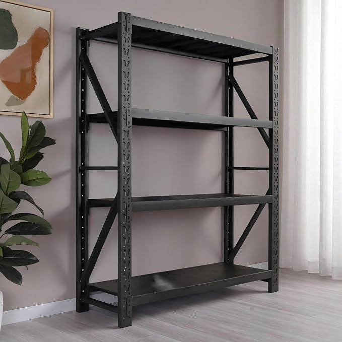 Heavy Duty Warehouse Shelving 4-Tier Industrial Steel Storage Shelves, 2600LB by Unknown