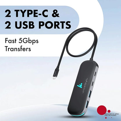 Type C To 2 Port Type C & 2 Port Wozoyo USB 3.2 Hub, Data Transfer Upto 5Gbps - Image 2