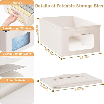 Linen Closet Organizers and Storage 6 Packs-Fabric Storage Bins - Image 2