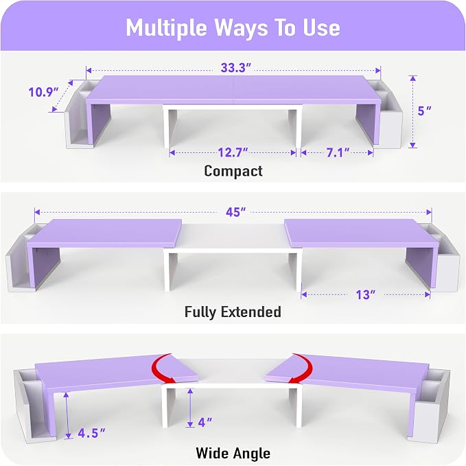 Simple Houseware Desk Dual Monitor Stand Riser - Image 3