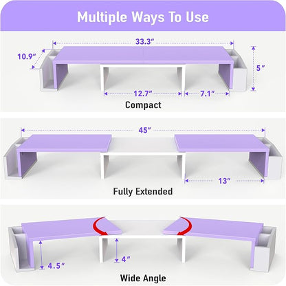 Simple Houseware Desk Dual Monitor Stand Riser - Image 3