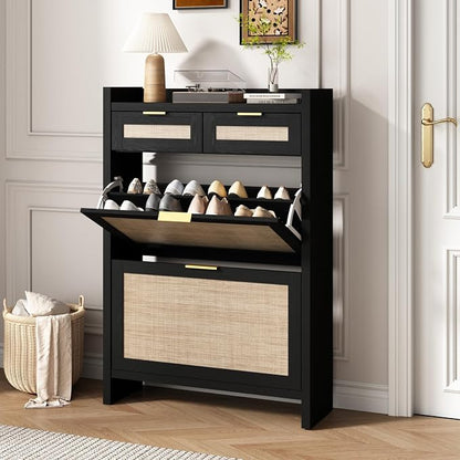 HOKYHOKY Rattan Shoe Storage Cabinet by HOKYHOKY