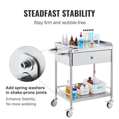 VEVOR Stainless Steel Utility Cart - Image 3