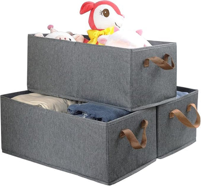 Fordonral Pack of 3 Large Capacity Storage Bins Closet Organizer System - Image 6