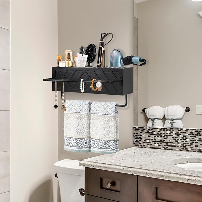 Hair Tool Organizer Wall Mount, Hair Dryer Holder - Image 3