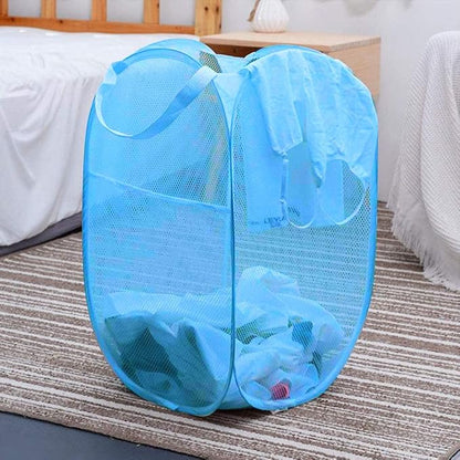 Larpur Pop up Laundry Hamper, Collapsible Laundry Basket, Portable Mesh Clothes - Image 4