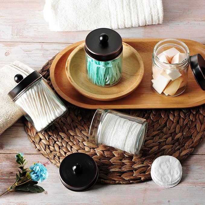 Amolliar Apothecary Jars Bathroom Storage Organizer - Image 4