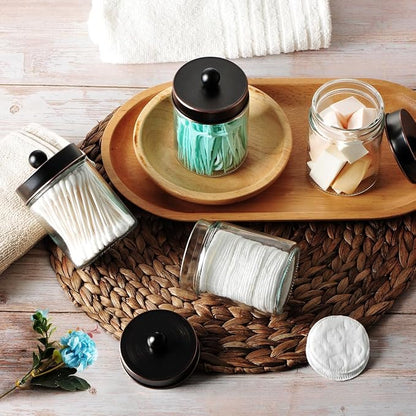 Amolliar Apothecary Jars Bathroom Storage Organizer - Image 4