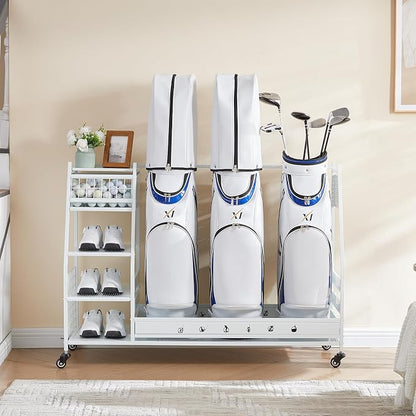 Lauren&Harold Golf Bag Organizer Garage Storage, Golf Storage Rack Stand Fits 2 - Image 8