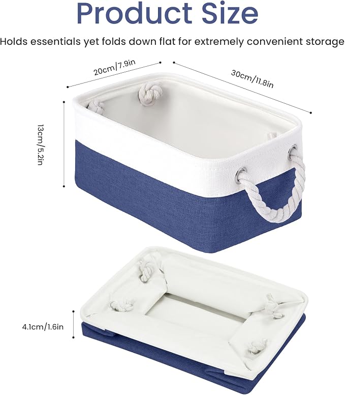 11.8x7.9x5.2 Inch Fabric Small Storage Bins - Image 4