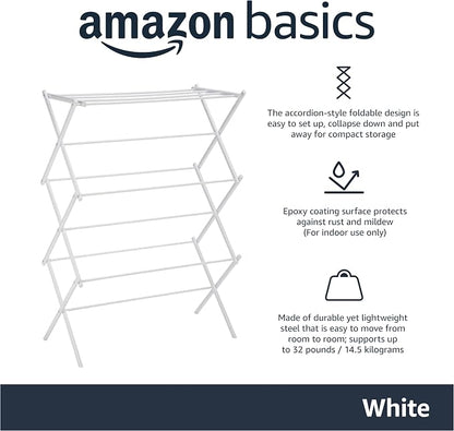 Amazon Basics Foldable Portable Laundry Rack - Image 2