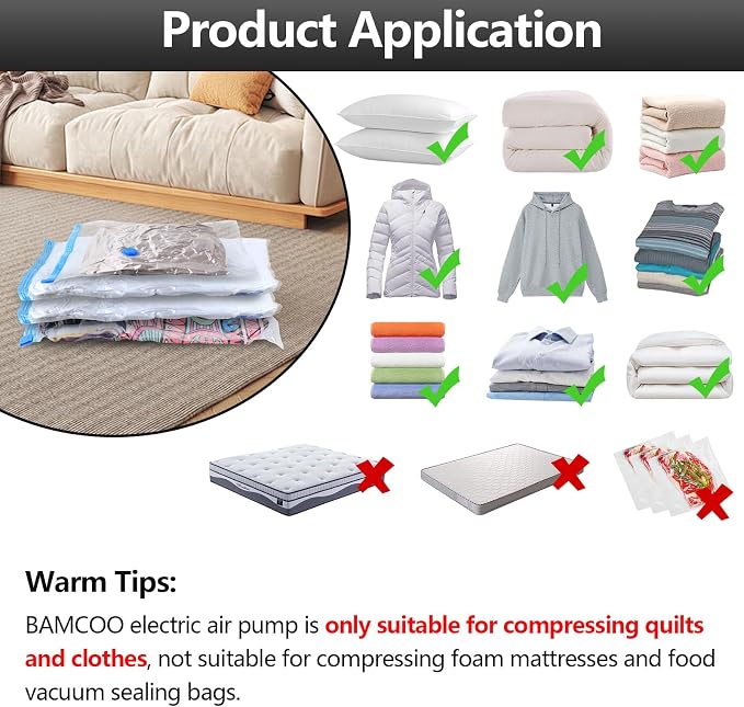 Electric Pump for Vacuum Storage Bags Travel Vacuum Pump for Various Vacuum - Image 6