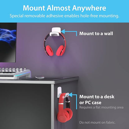 TotalMount Headphone Holder – Hanger Won’t Damage Your Wall - Image 4