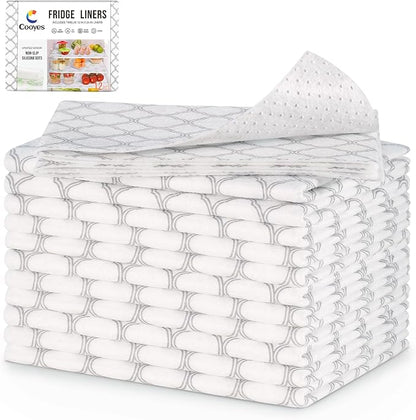 Cooyes Non Slip Refrigerator Liners, 2 in 1 Absorbent Fridge Liners and Fresh by Cooyes