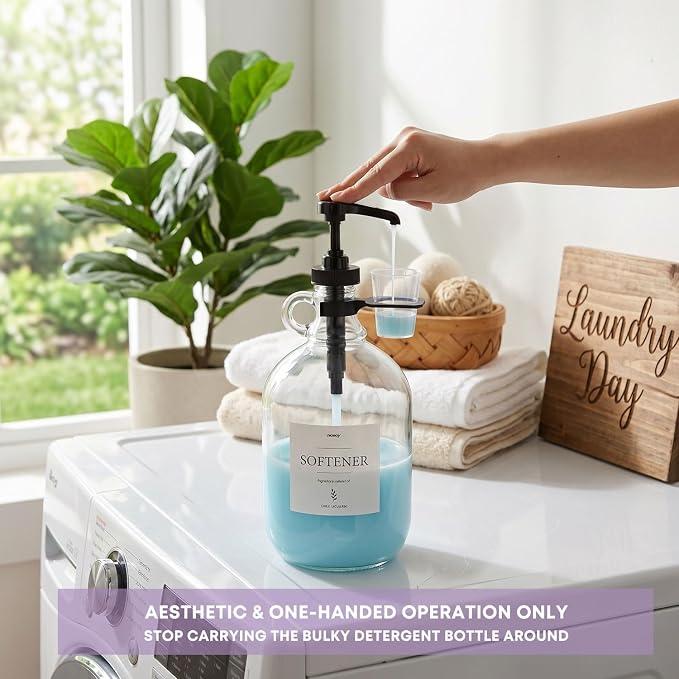 2 Pcs Glass Liquid Laundry Detergent Dispenser - Image 2