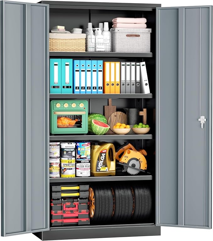 INTERGREAT Metal Storage Cabinet, Tall Steel Storage by INTERGREAT