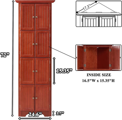 72" H Farmhouse Corner Storage Cabinet - Image 2