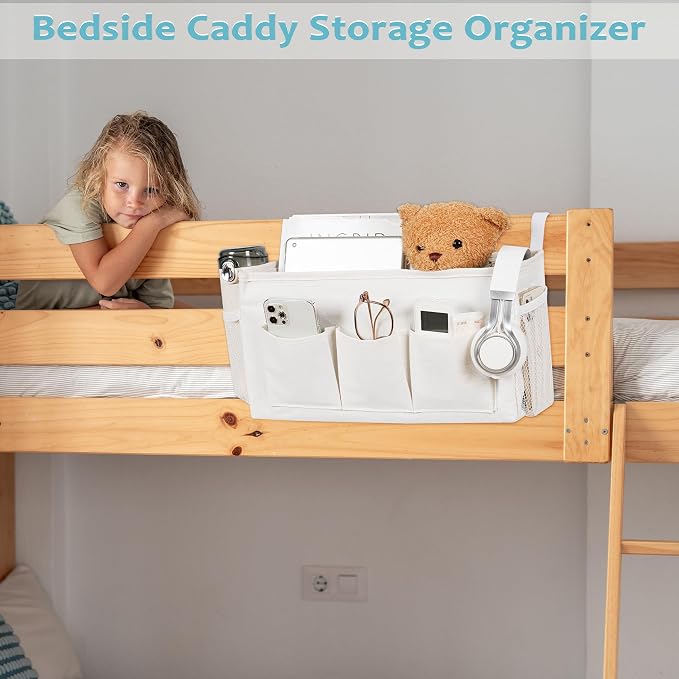 Loghot Bedside Caddy/Bedside Storage Bag Hanging Organizer - Image 6