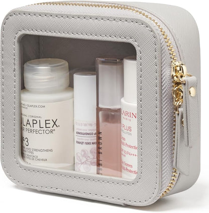 Popvibe Clear Makeup Bag Travel Cosmetic Case Transparent Toiletry Bag by POPVIBE
