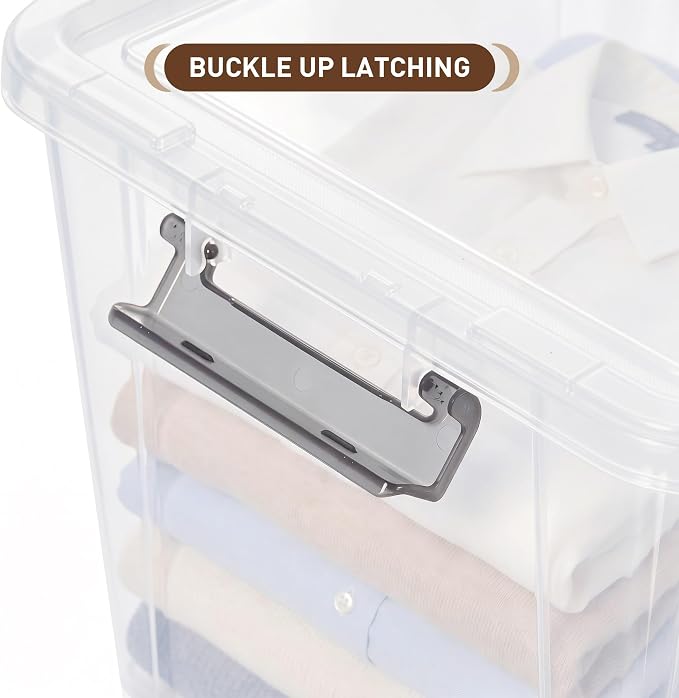 CITYLIFE 6 Packs 17 QT Plastic Storage Bins - Image 3