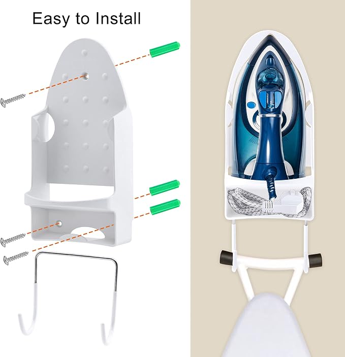 Ironing Board Hanger Wall Mount Ironing Holder Iron Hanger - Image 5