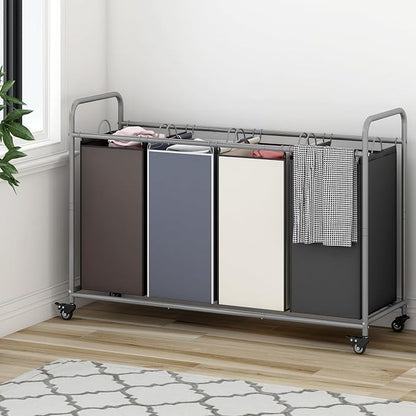Laundry Sorter 4 Section Hamper Sorter - Image 4