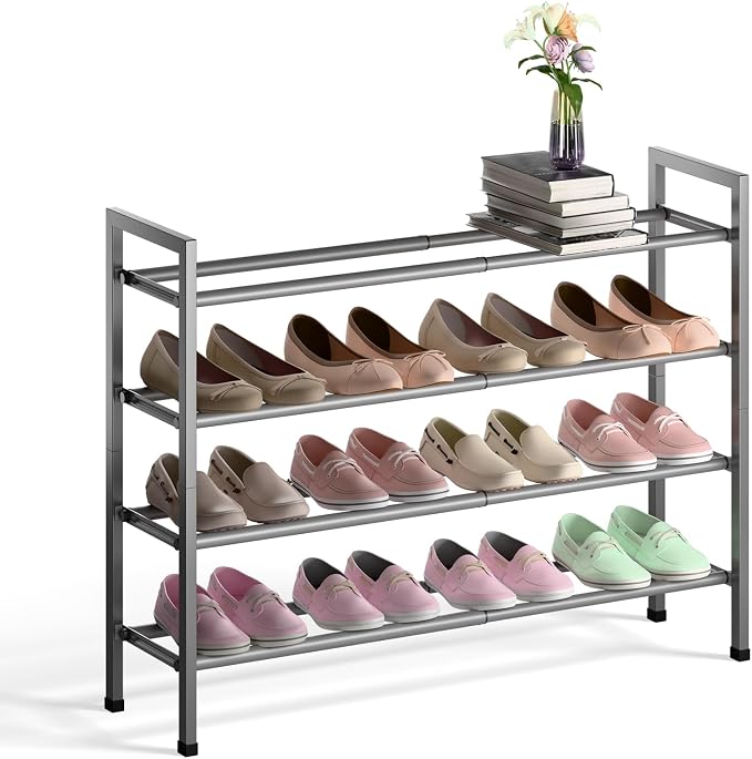 Bumusty 4-Tier Expandable Shoe Rack by Bumusty