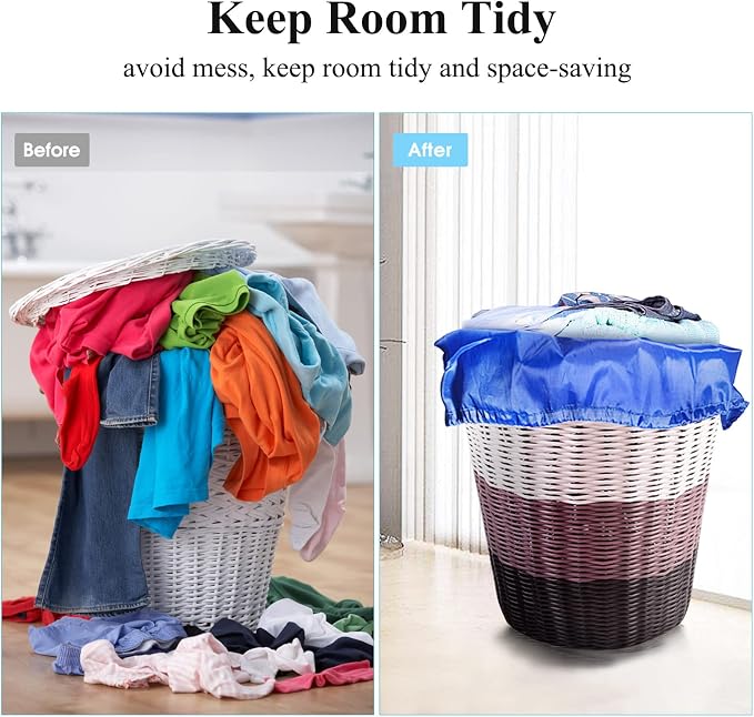 OTraki 2Pack Laundry Bag 28x45 inch Drawstring Laundry Basket Hamper Line Bag - Image 5
