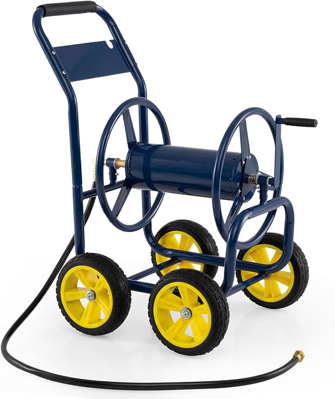 Goplus Garden Hose Reel Cart, 330ft 5/8" or 400ft 1/2" Large Capacity, by Goplus