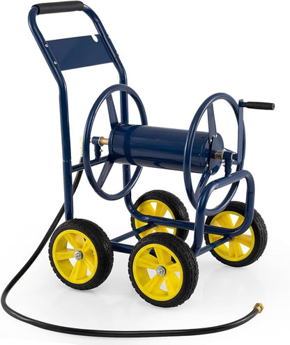 Goplus Garden Hose Reel Cart, 330ft 5/8" or 400ft 1/2" Large Capacity, by Goplus