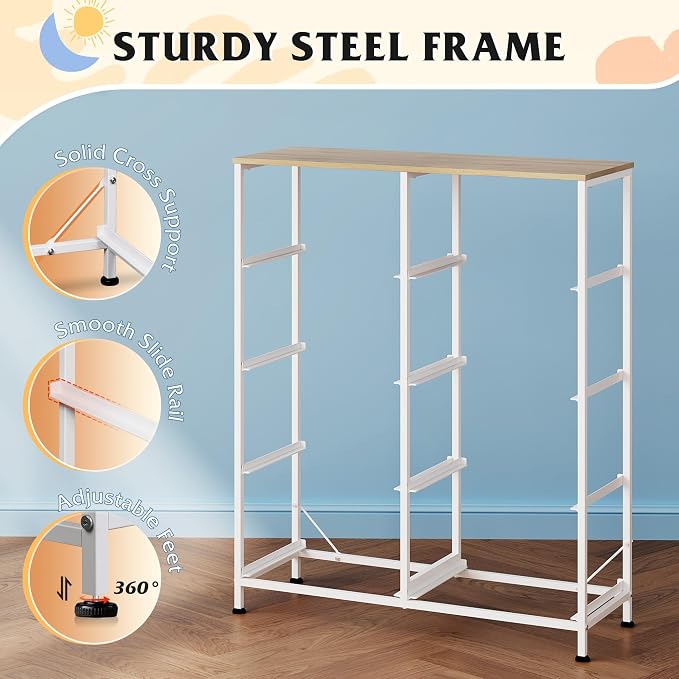 WLIVE Fabric Dresser for Bedroom, Tall Dresser - Image 7
