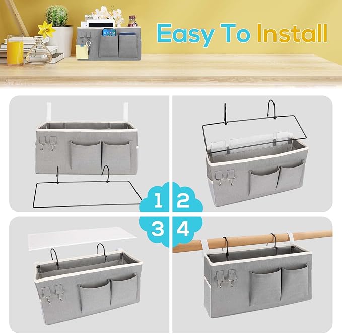 1pcs Bedside Caddy Hanging Storage Bag, Organizer Baskets - Image 6