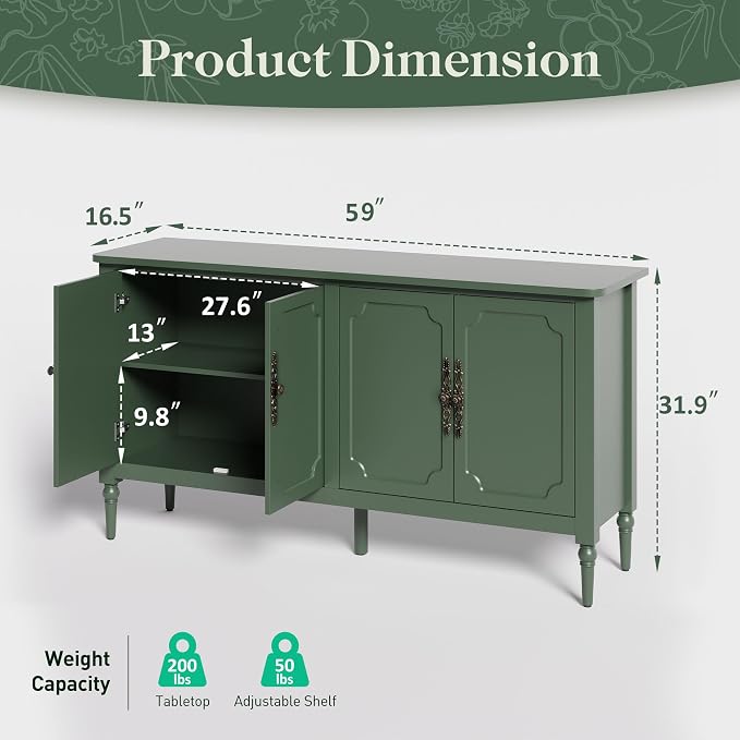 RoyalCraft Sideboard Buffet Cabinet - Image 2