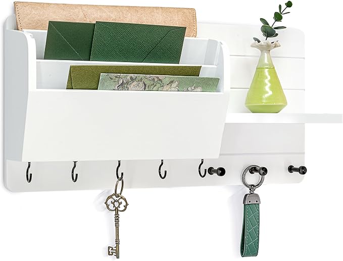 Rebee Vision Pine Wood Modern Key Holder Wall Mount by REBEEVISION