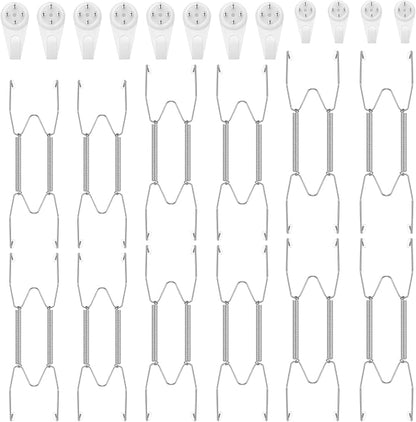 Hotop 12 Pieces Plate Hangers for Wall Stainless Steel Wire Invisible Heavy by HOTOP