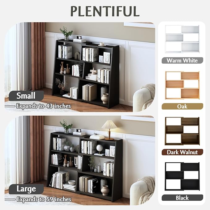 IOTXY Wooden Extendable Shelf Bookcase - Image 5