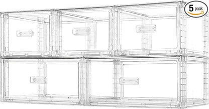 Vtopmart 5 Pack Large & Medium Stackable Drawer Organizer Set, Easy Assembly by Vtopmart