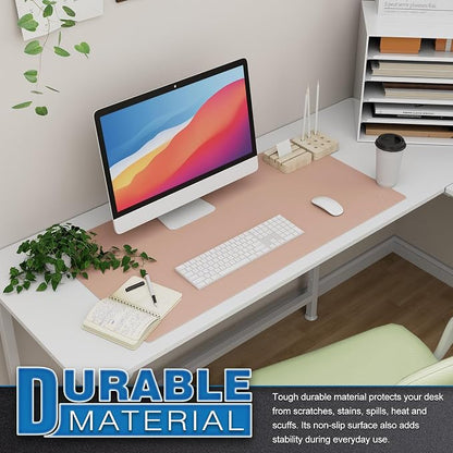 K KNODEL Large Office Leather Desk Mat, Mouse and Keyboard Pad, Computer and - Image 5