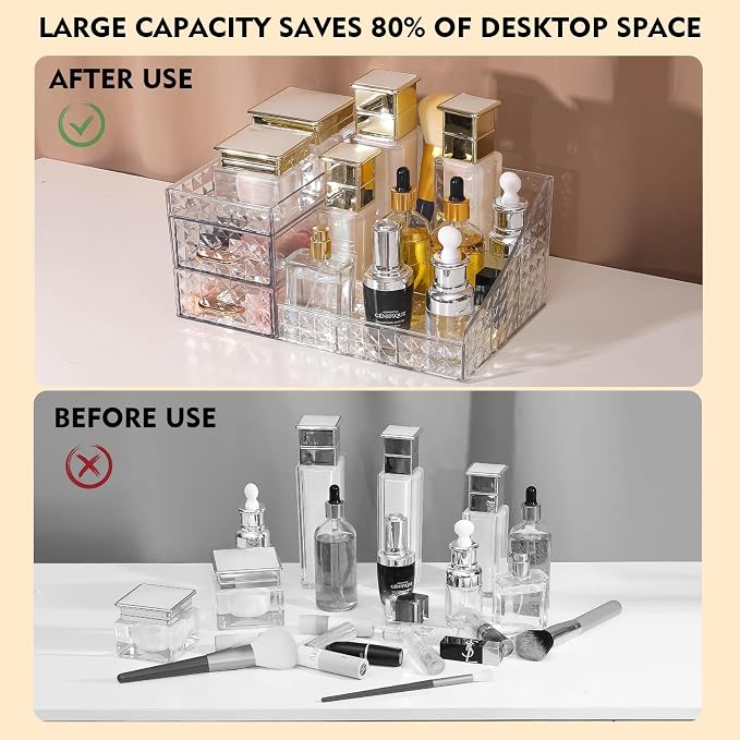 Clear Makeup Organizer for Vanity, Desk Makeup Caddy - Image 7