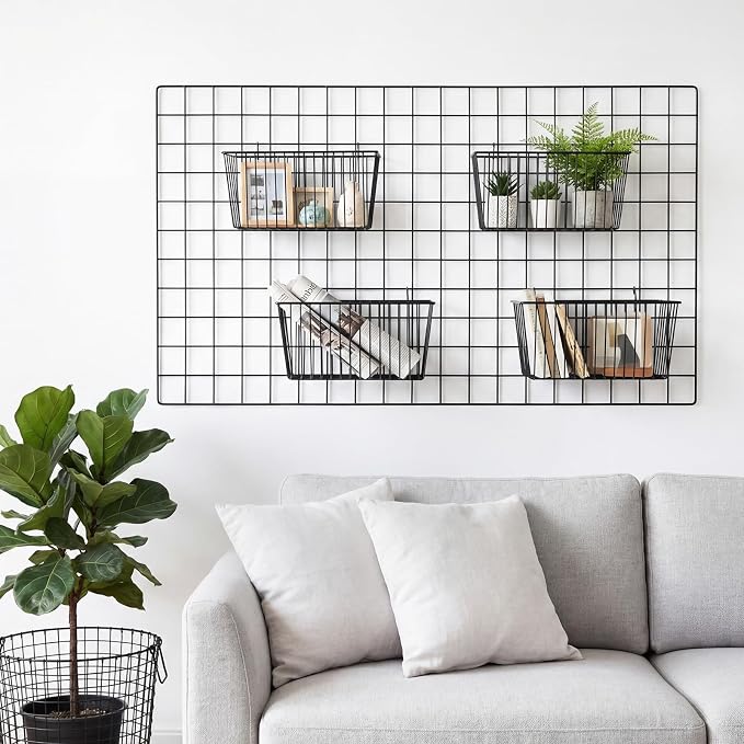 4pcs Hanging Wire Basket Set - Image 5