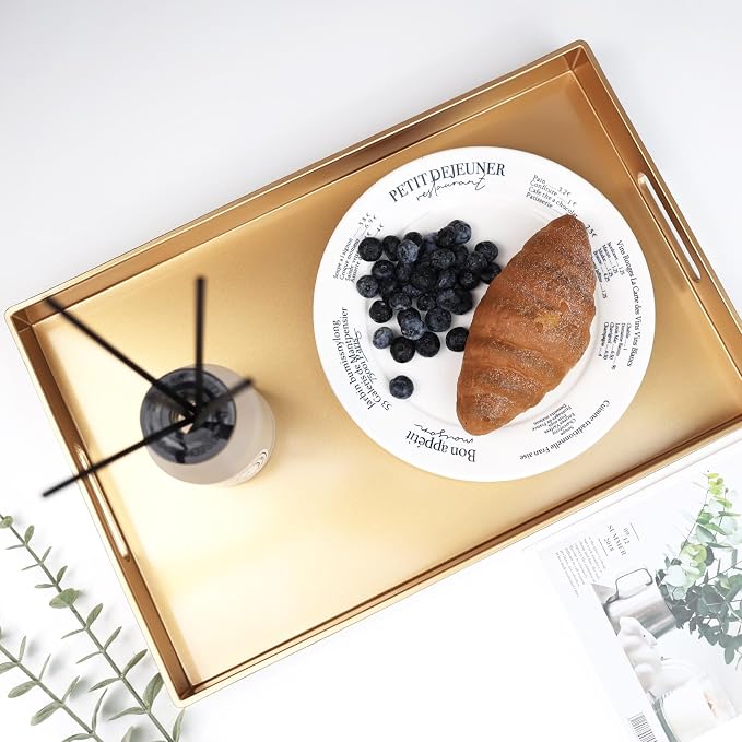 Spsyrine Gold Decorative Serving Tray - Image 5