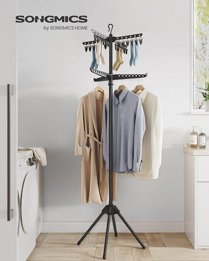 SONGMICS 2-Tier Clothes Drying Rack, 72-Inch Folding Laundry Drying Rack - Image 2