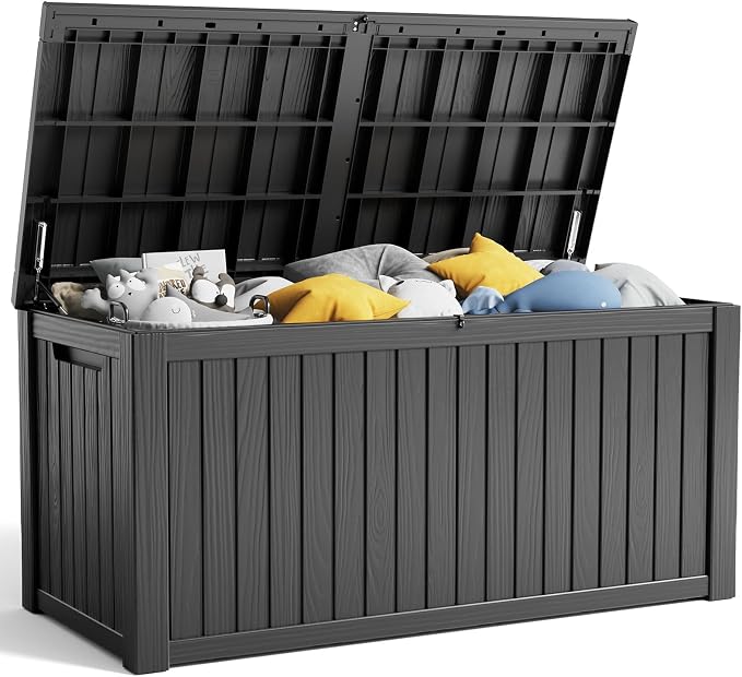 DRATO 200 Gallon Deck Boxes Outdoor Waterproof, Lockable Outdoor Storage Box - Image 9