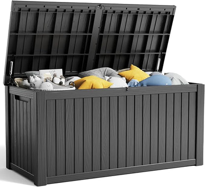 DRATO 200 Gallon Deck Boxes Outdoor Waterproof, Lockable Outdoor Storage Box - Image 9