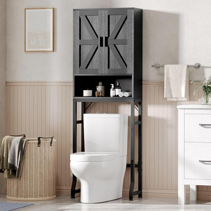 Black Over The Toilet Storage Cabinet by USHOWER
