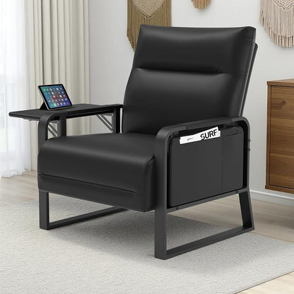Upholstered Accent Chair, Modern Faux Leather Sofa Chair by Tbillionnext