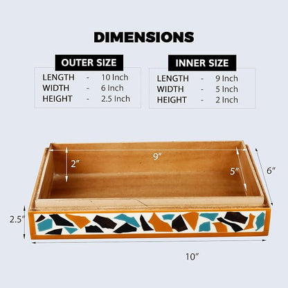 Handicrafts Home Decorative Storage Box 10x6 – Remote Organizer Box - Image 2