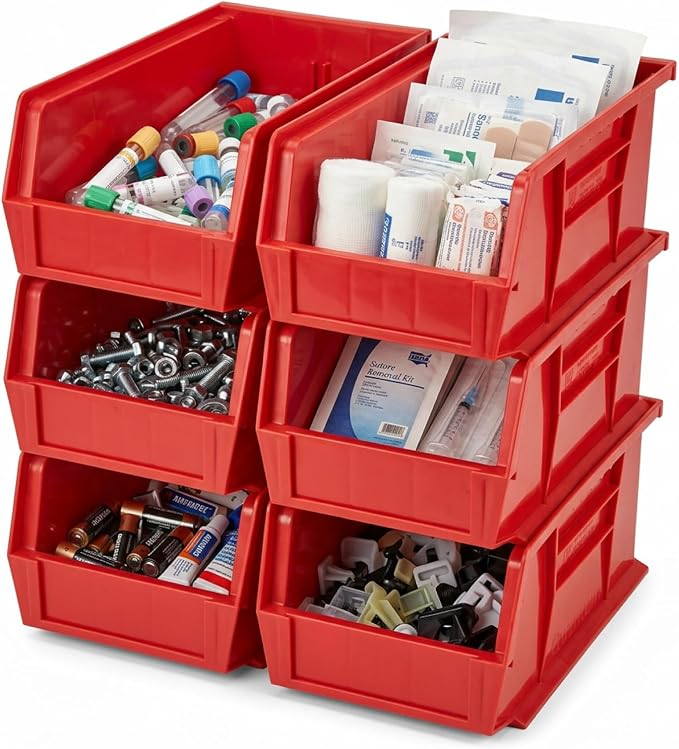 Quantum Storage QUS234 Heavy-Duty Stackable Plastic Storage Bins - Image 2