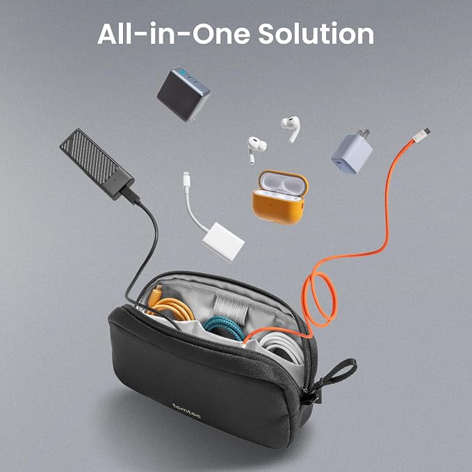 tomtoc Electronics Organizer Travel Case, Water Resistant Travel Bag Cable - Image 8