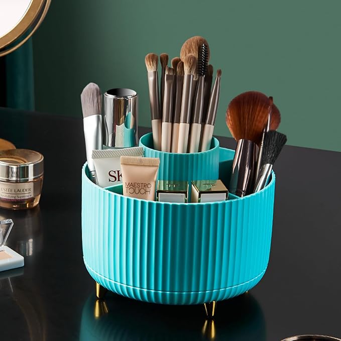 360° Rotate Makeup Brush Holder Organizer, Makeup Organizers Countertop - Image 3